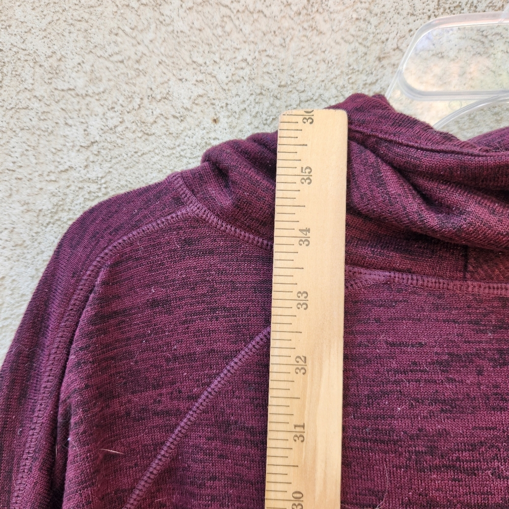 ATHLETA Women's Sport It Sweater Dress Medium Cowl Neck Burgundy Comfort - Picture 8 of 13